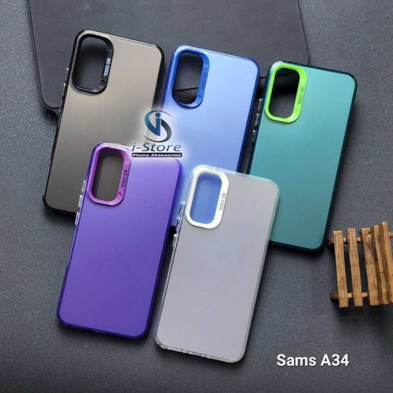 SAMSUNG A34 5G CASE SOCOOL CASING IMD HYBRID PLATE HOLOGRAM SAMSUNG A34 5G