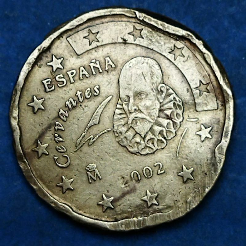 20 euro cent 2002 espana Spanyol coin error