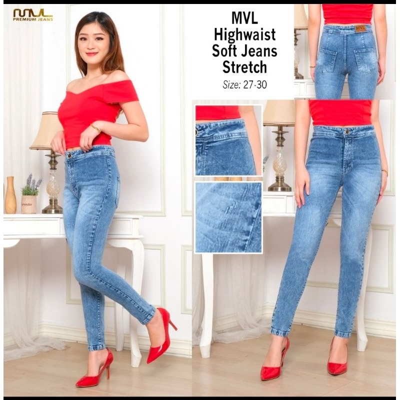 mvl celana jeans wanita highwaist