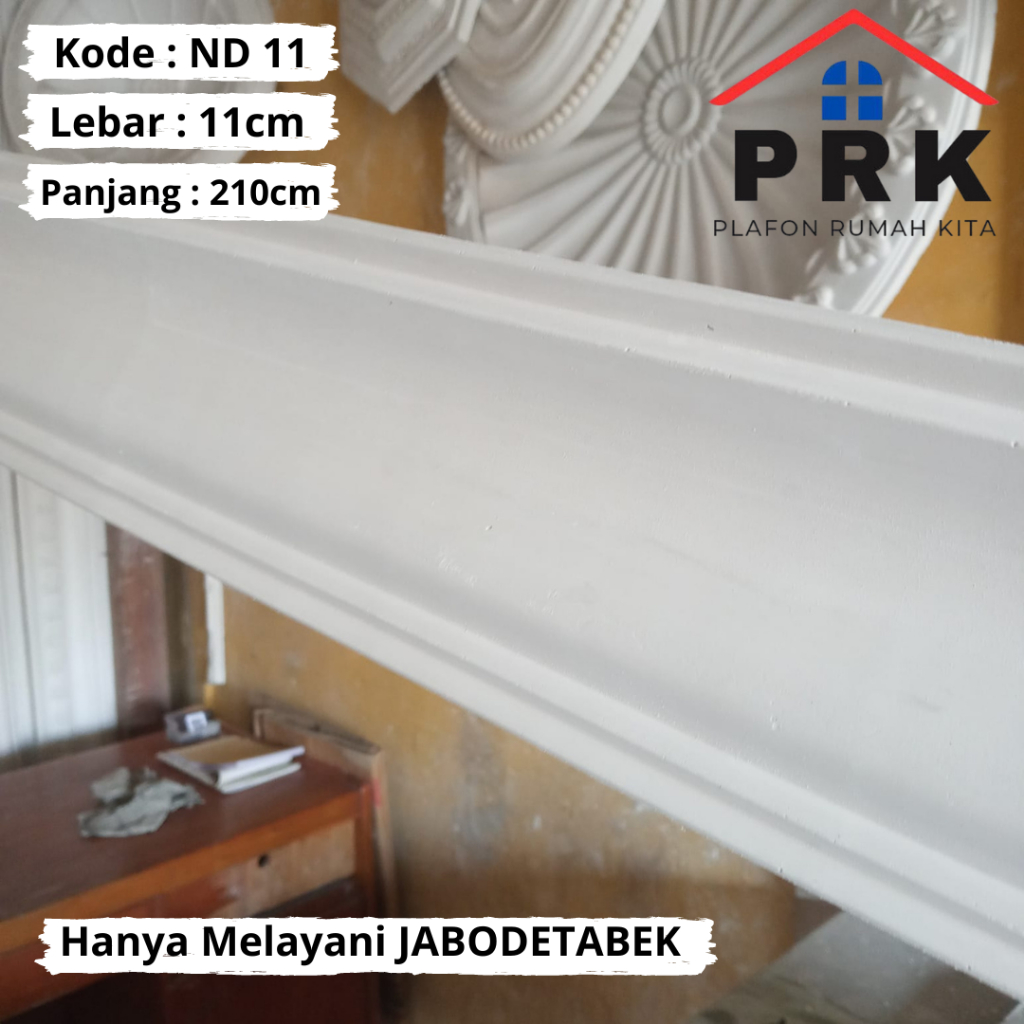 Lis List Gypsum Gipsum Motif (MINIMALIS) Polos S lebar 11cm Plafon ornament dekoratif untuk Interior