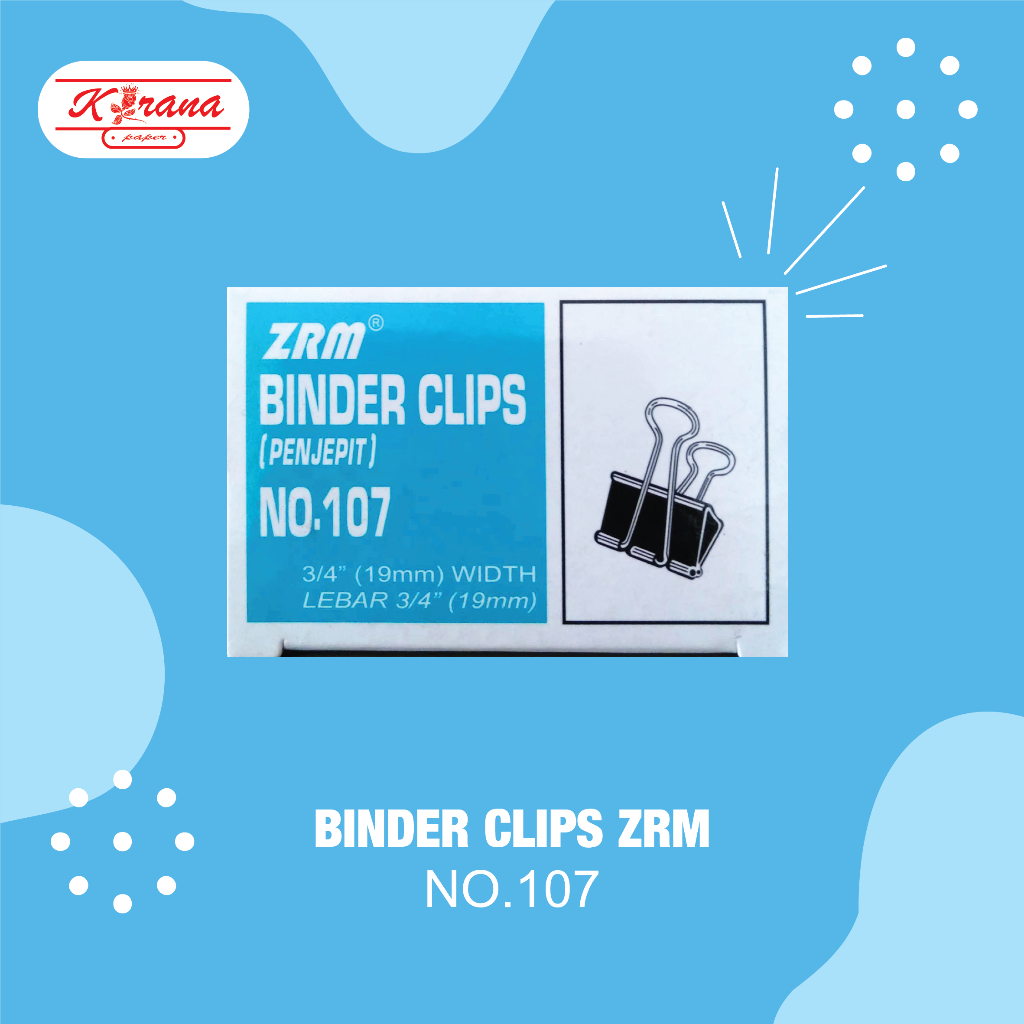 

Binder Clips ZRM NO.107 / Penjepit Kertas