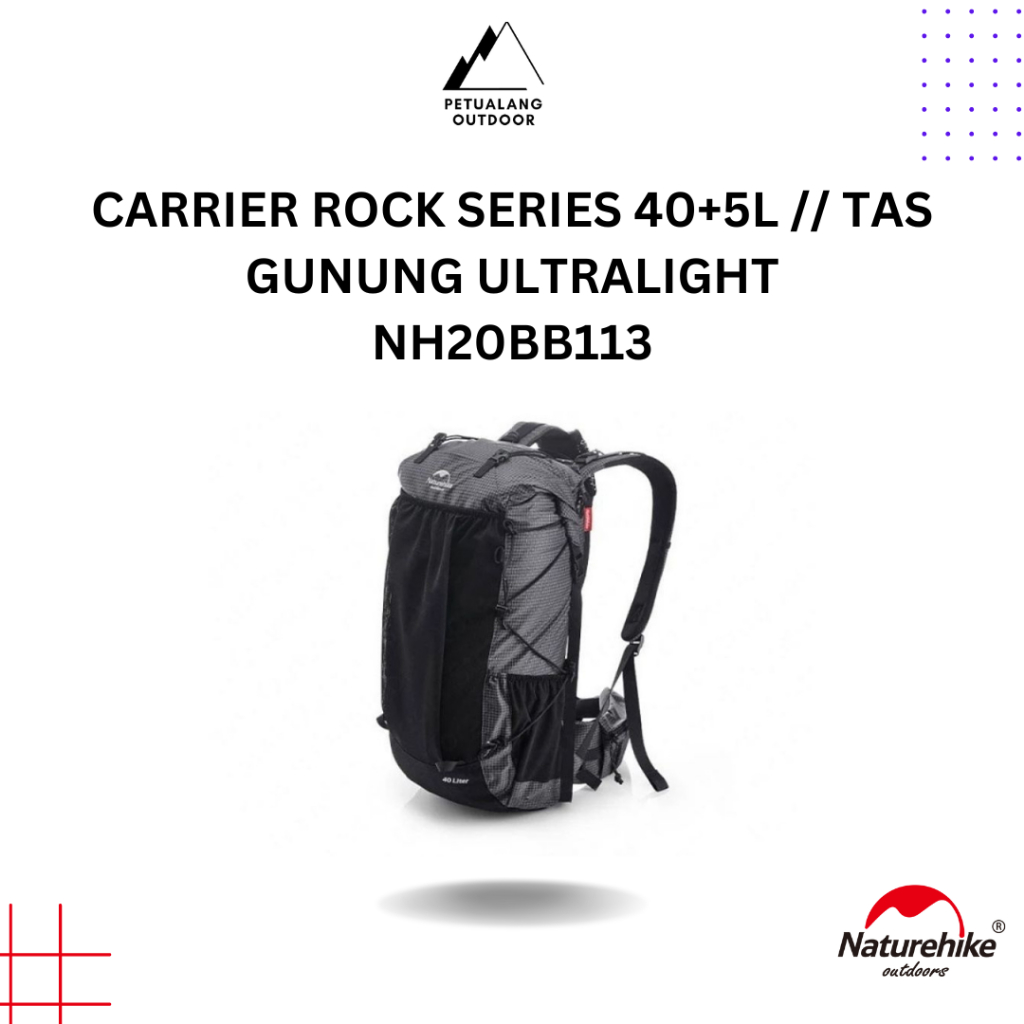 Naturehike NH20BB113 Carrier Rock Series 40+5L Ultralight