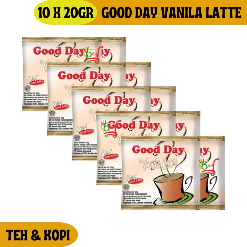 

Good Day Vanilla Latte Kopi Bubuk Instan 3in1 Renceng