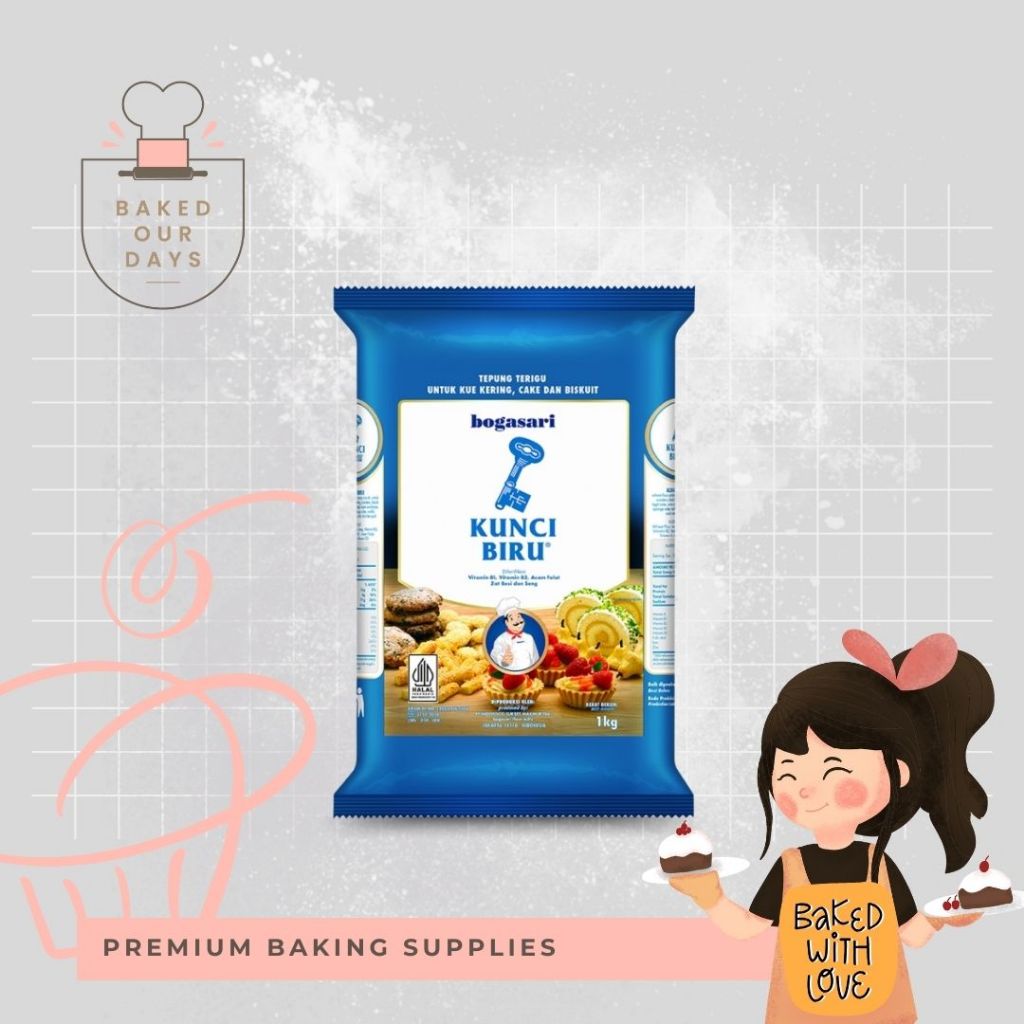 

Bogasari - Tepung Terigu Premium Kunci Biru 1kg