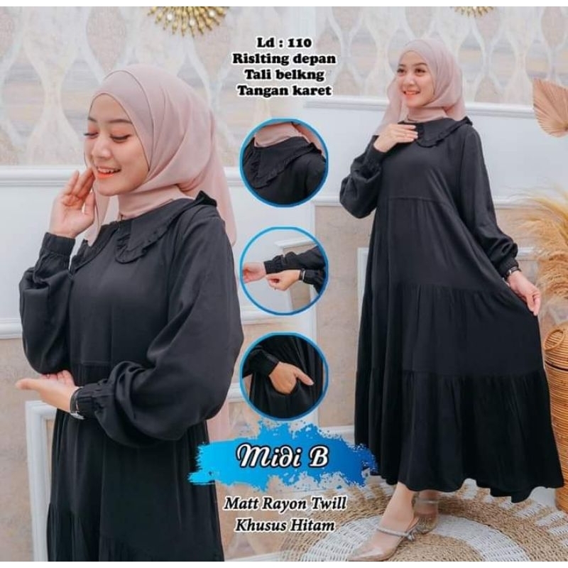 GAMIS CEWEK HITAM DEWASA POETRI