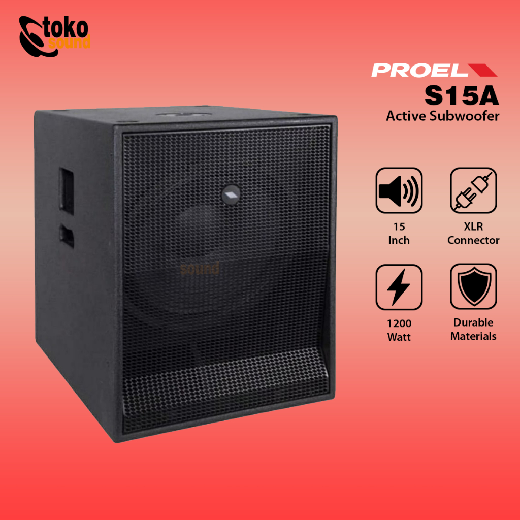 PROEL S15A - Subwoofer Aktif 15 Inch 600 Watt