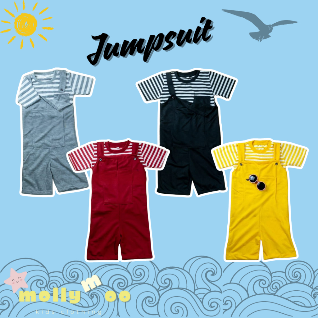 Setelan Baju Kodok Salur Anak Usia 1-6 Tahun Pakaian Anak Laki-Laki
