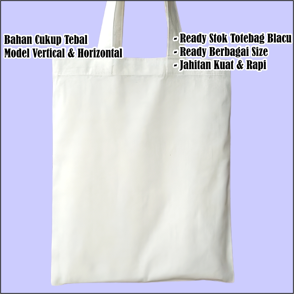 

Tas Belanja (H) T.20 X P.29 Kain Blacu Polos ShoppingBag Totebag Kanvas Polos Goodie Bag Ready Stok
