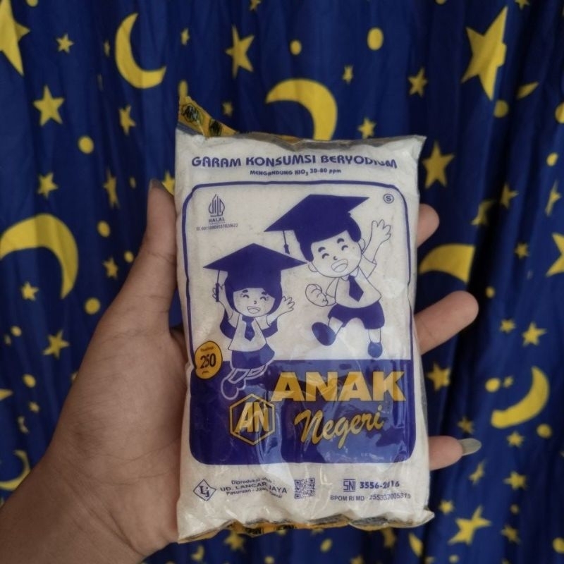 

250gram isi 4bungkus Garam cap anak negeri