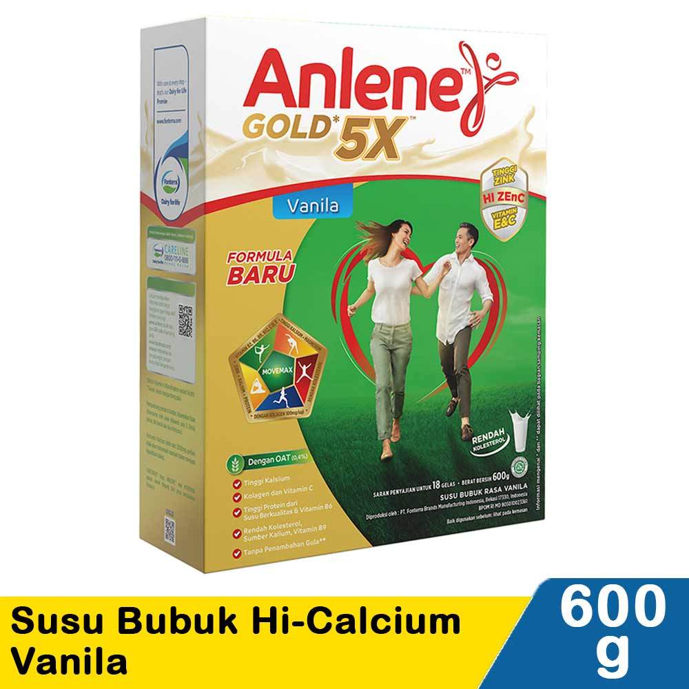 

Anlene Gold Plus 5X Hi-Calcium Coklat-Vanila-Original 600G