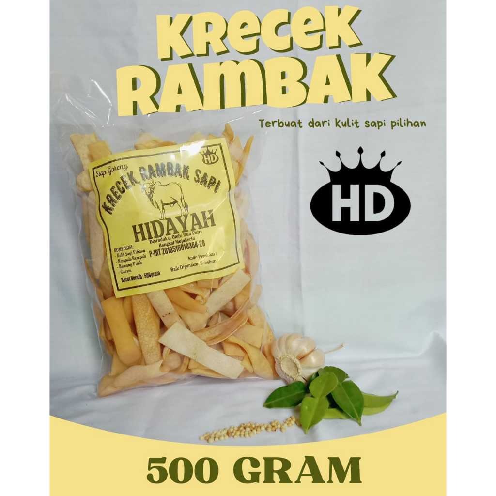 

Krecek Rambak Sapi Mentah Stik Lebar Super 500Gram / Krecek Rambak Sapi Asli / Krupuk Kulit Sapi Mentah