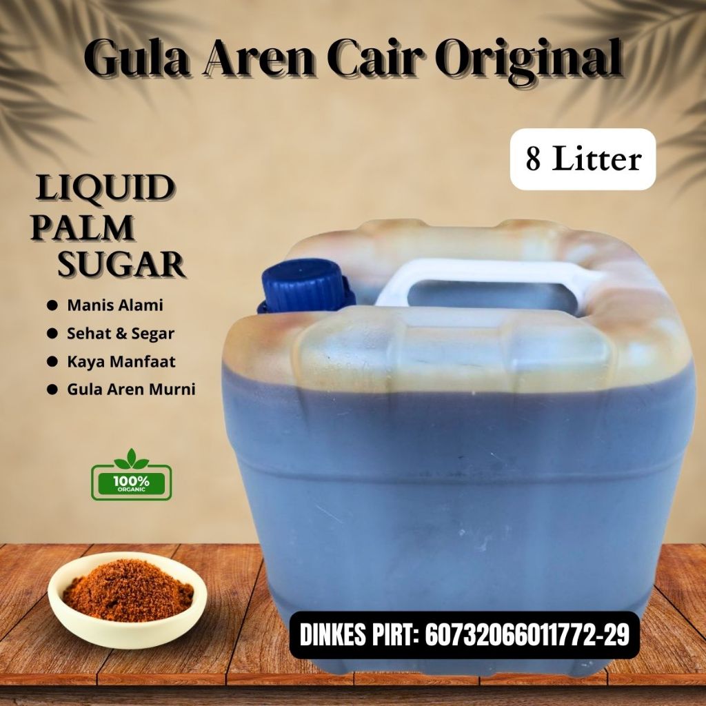 

Gula Aren Cair Organik Murni Asli Syrup Liquid Palm Sugar Pure Organic 8 Litter