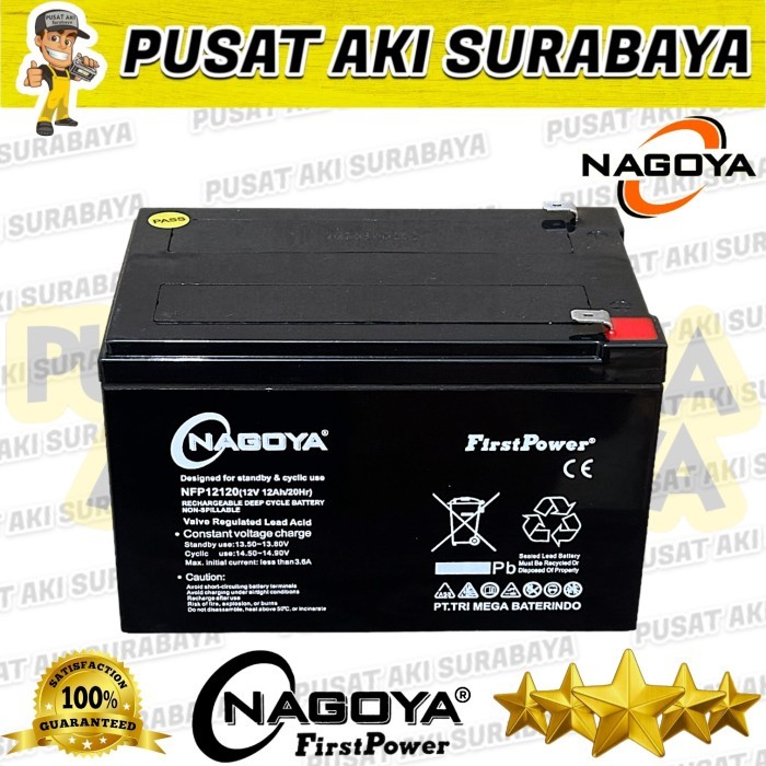 TERMURAH BATERAI NAGOYA 12V 12AH INVERTER DC SOLAR PANEL ESKALATOR UPS LIFT MIGO GODA 12 VOLT 12 AMP