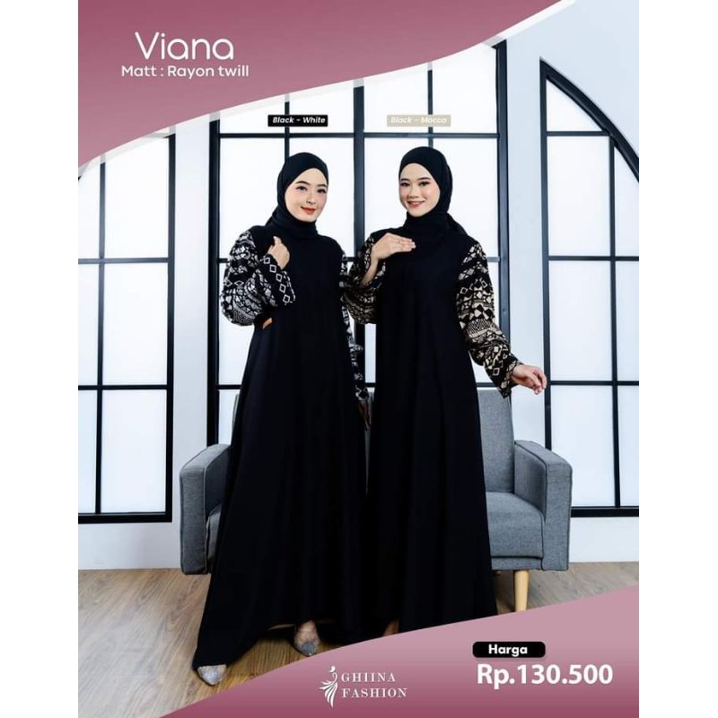 GHINA FASHION √ VIANA DRESS BAHAN RAYON TWILL √ ORI GHINA BISA COD ✔️