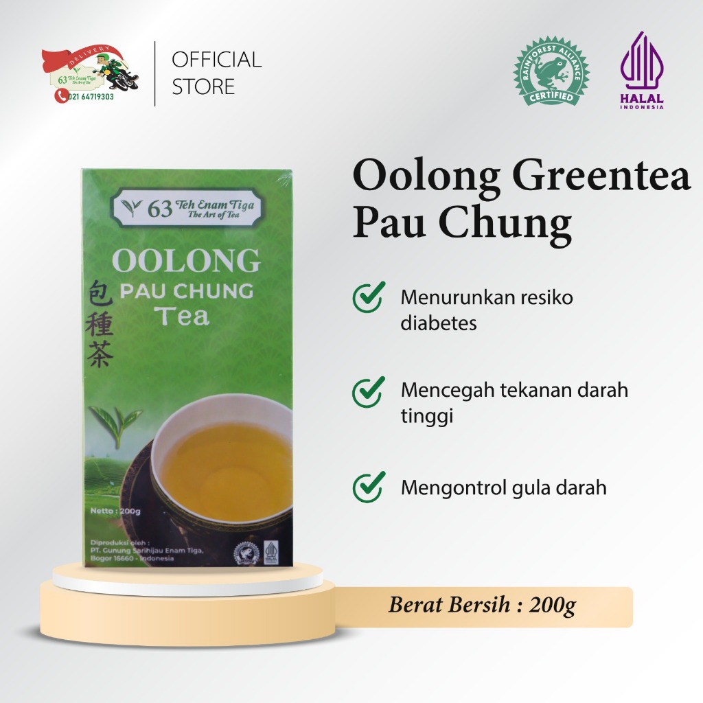 

Teh 63 Jawa Oolong Greentea Pau Chung Tea 200 gr