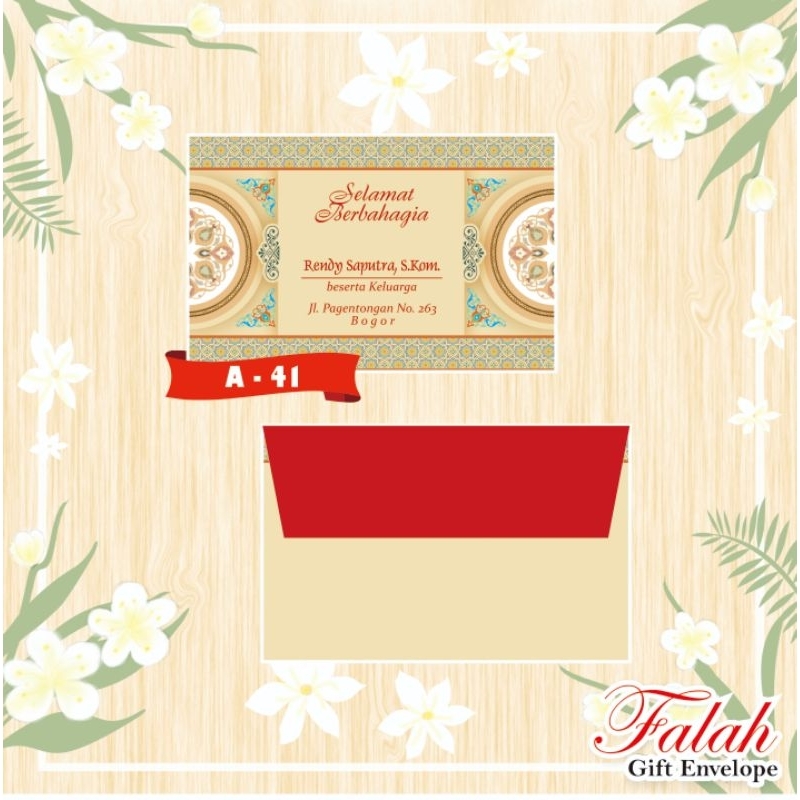

Amplop Kondangan Falah kode A-41 Amplop Motif Murah tanpa cetak Nama
