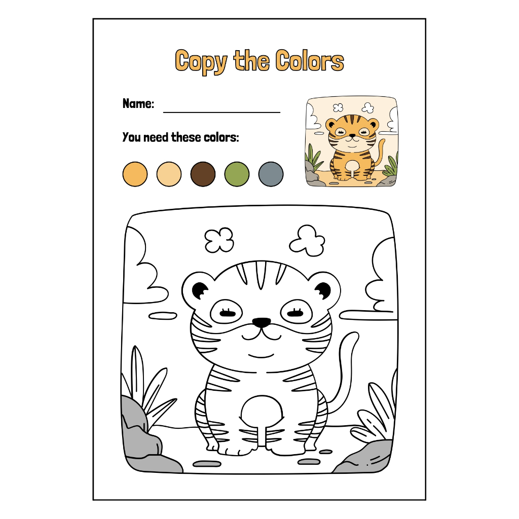 

Kertas Mewarnai Edukasi Anak Copy The Color LION A4 Premium Paper