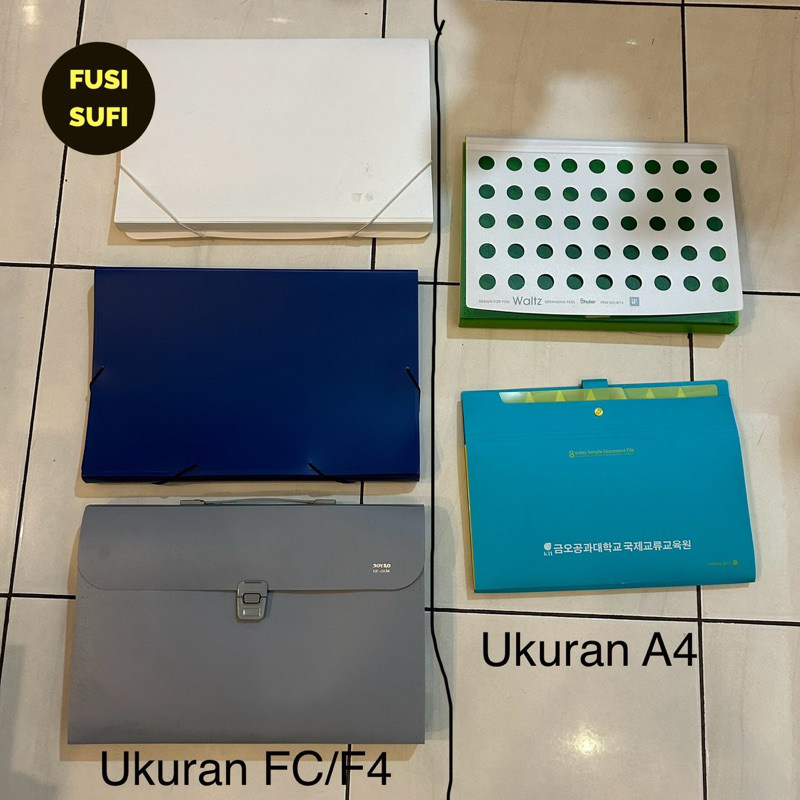 

expanding file map harmonika preloved ukuran FC/F4 (13 pocket) dan A4 (9 pocket)