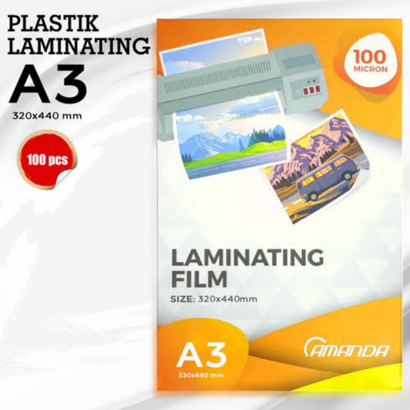 

Plastik Laminating A3 Amanda 100 MICRON