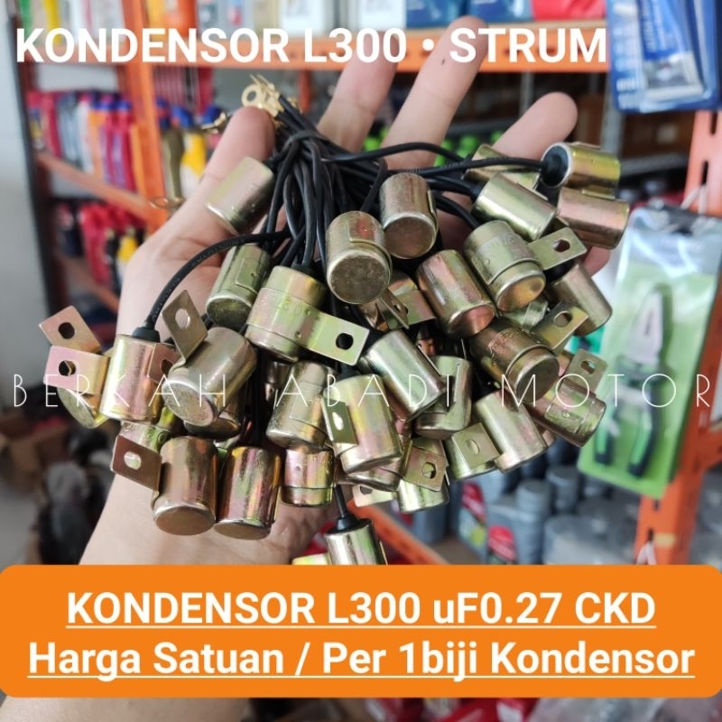 Kondensor L300 uf 0.27 CKD | Harga per 1biji Condensor Stroom Setrom Murah Ikan Kijang Mobil Platina