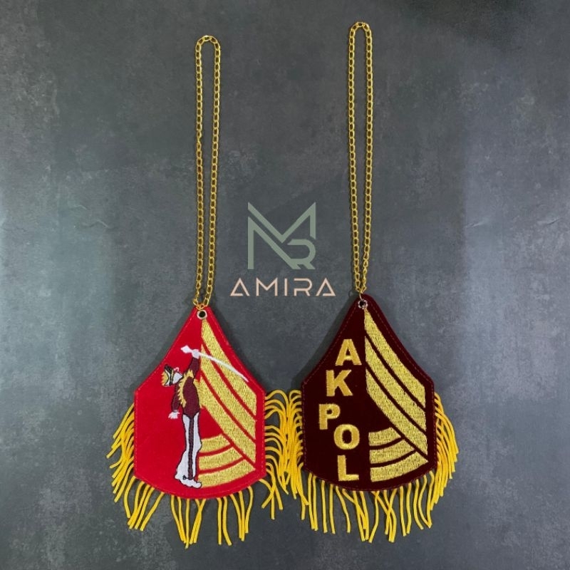 Aksesoris Gantungan Mobil Sevron BORDIR AKPOL Rumbai