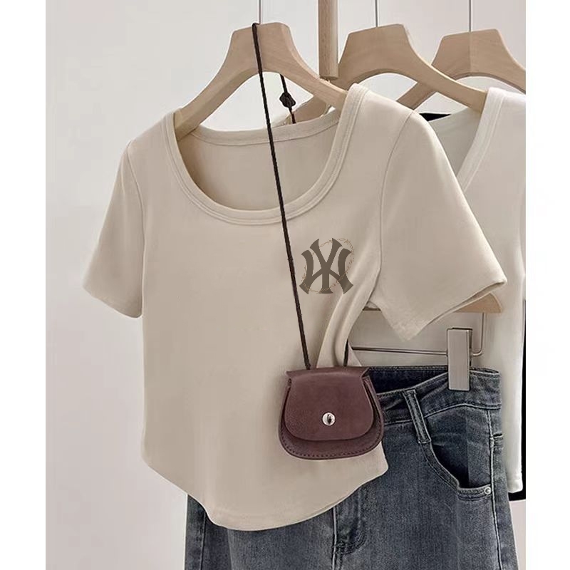 XiaoZhaiNv baju crop wanita korea baju atasan wanita terbaru crop top kaos crop top baju wanita keki