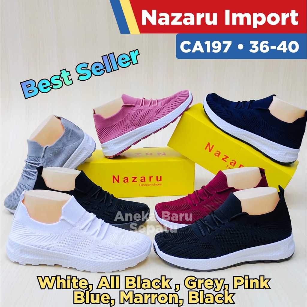 Sepatu rajut import cewek nazaru tali