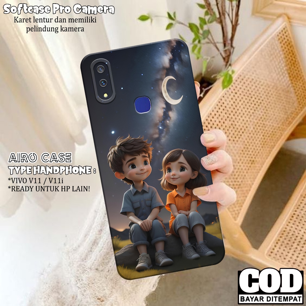 Case VIVO V11/V11i - Fashion Case KARTUN - Softcase VIVO V11/V11i - Silikon Pro Camera - Casing VIVO