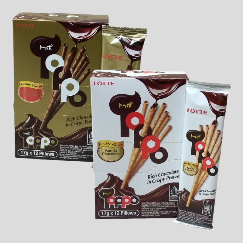 

LOTTE Toppo Chocolate Biscuit Stick Pretzel 17gr [12 sachet/box]