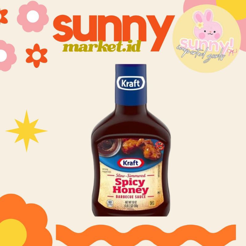 

SUNNYMARKET - KRAFT BARBEQUE BARBECUE BARBERQUE SAUCE SAOS SAUS KRAFT SPICY HONEY IMPORT 510 GR