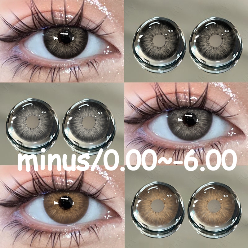 (COD) softlens minus (0.00-6.00) PATTAYA 1 pasang lensa kontak warna diameter 14.2mm soflens minus S