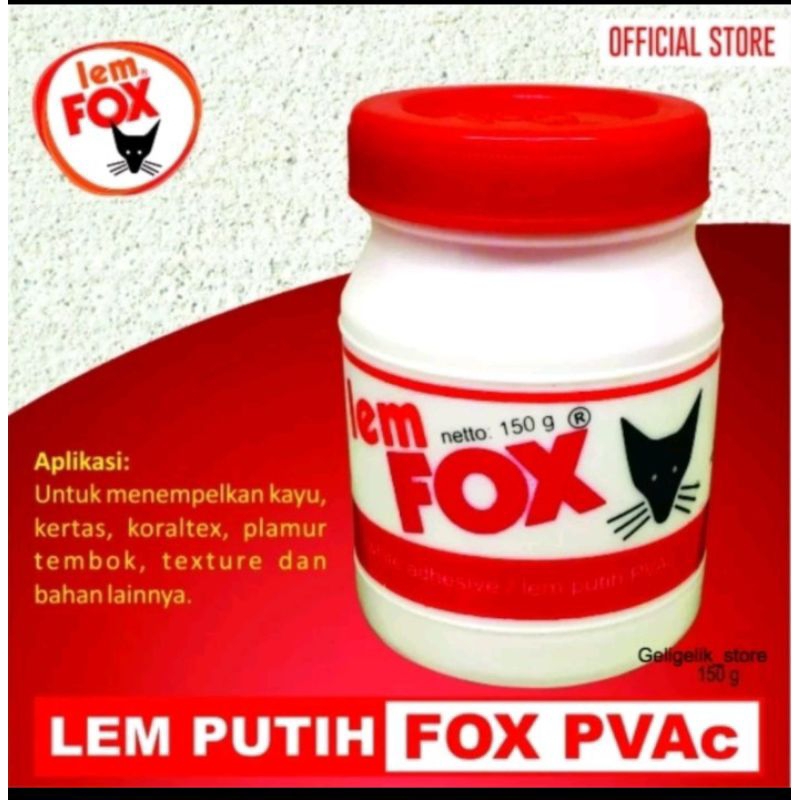 

Lem Putih Glue Fox 150gr