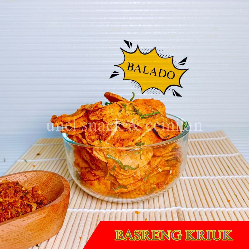 

[500gram] BASRENG KRIUK BULAT PEDAS ASIN DAUN JERUK/ORIGINAL ASIN/BALADO