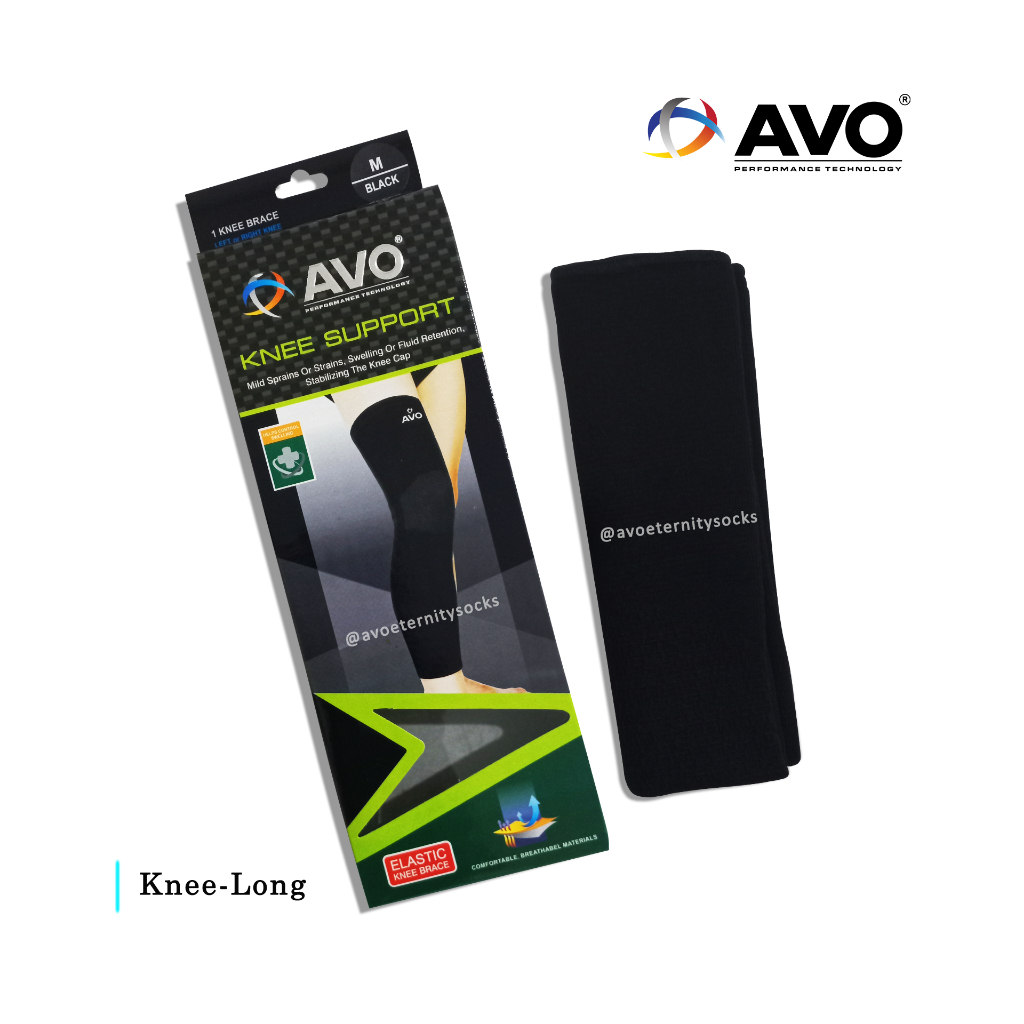 Manset Kaki Knee Support Long Deker Lutut Kaki Panjang Pelindung Lutut Deker Kaki Avo Voli Badminton