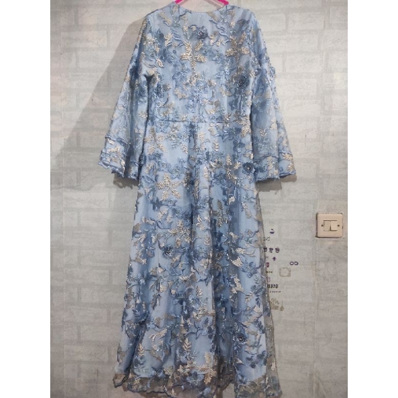 Preloved gamis pesta brokat size S