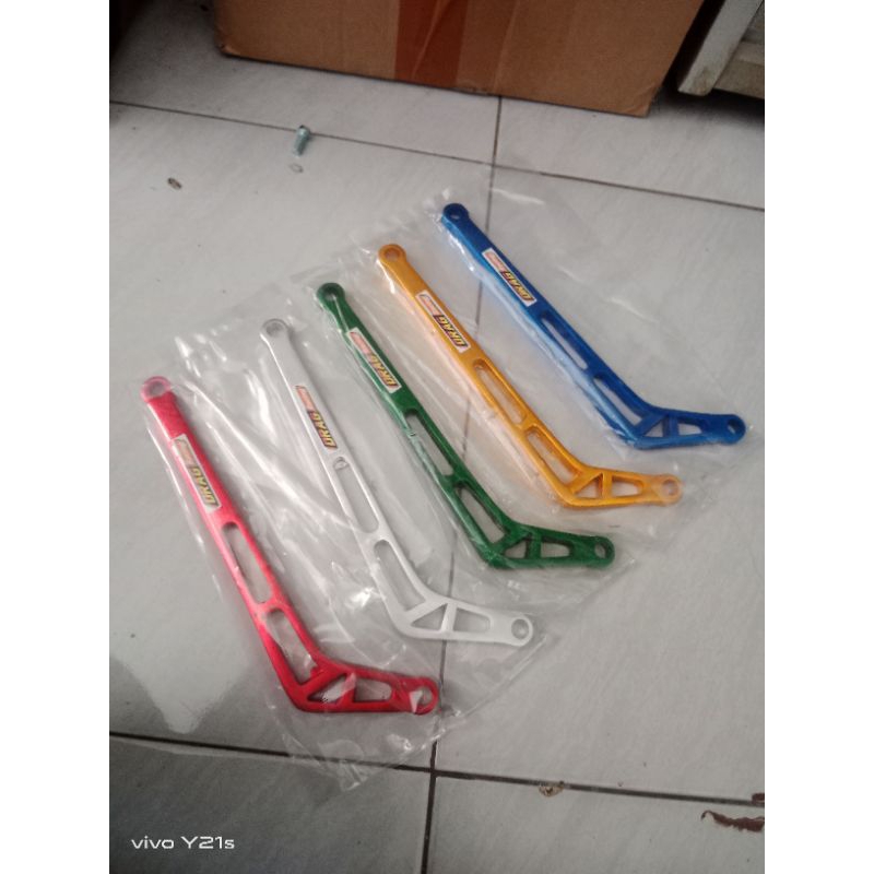 Pangkon L Knalpot Coak New Panjang 24cm Alumunium Breket Dudukan Knalpot L Coak Panjang