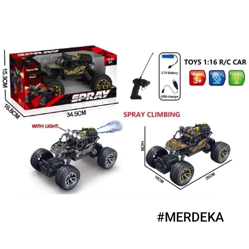MOBIL OFF-ROAD REMOTE CONTROL RC SPRAY ( BISA KELUAR ASAP) SCALA 1:16