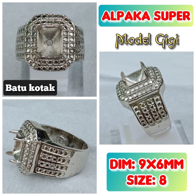 emban batu akik dan permata alpaka super model kotak.11