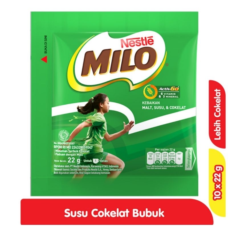 

Milo Activ-Go Bag isi 10 x 22 gram