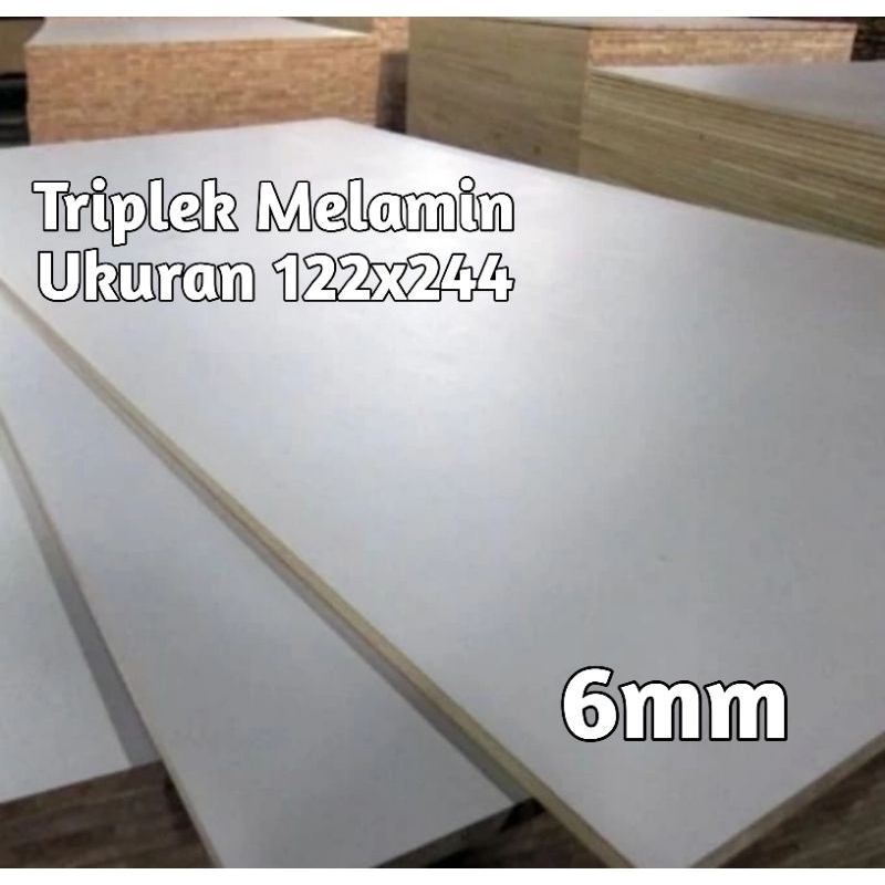 Triplek Melamin 6mm Ukuran 122x244/ Triplek Melamin 6mm/ Triplek Ukuran 122x244/ Triplek 6mm Putih