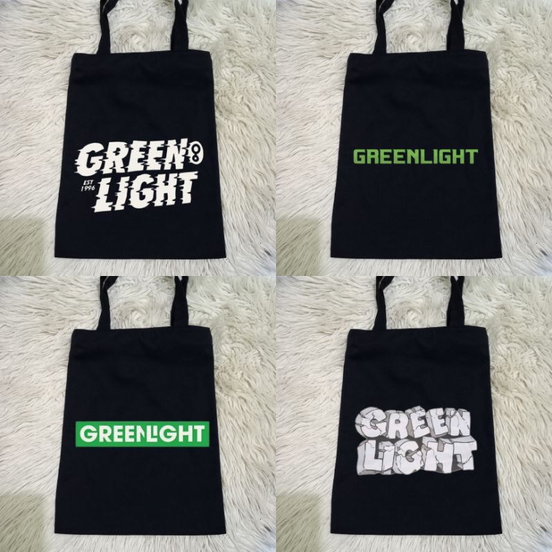 Totebag Distro Greenlight Bahan Baby Kanvas Premium Tebal / Tas Jinjing Baby Canvas Distro Greenligh
