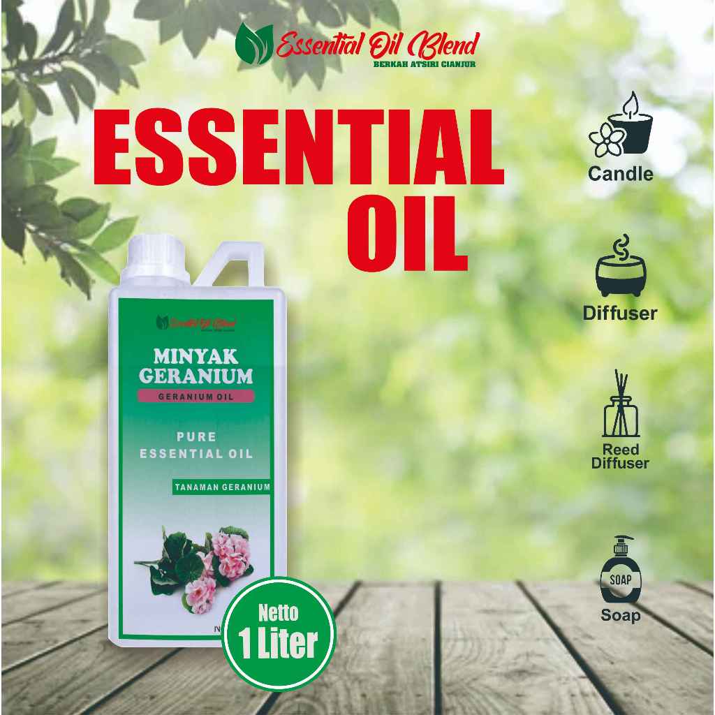 Minyak atsiri Geranium hasil Netto : 1 Liter