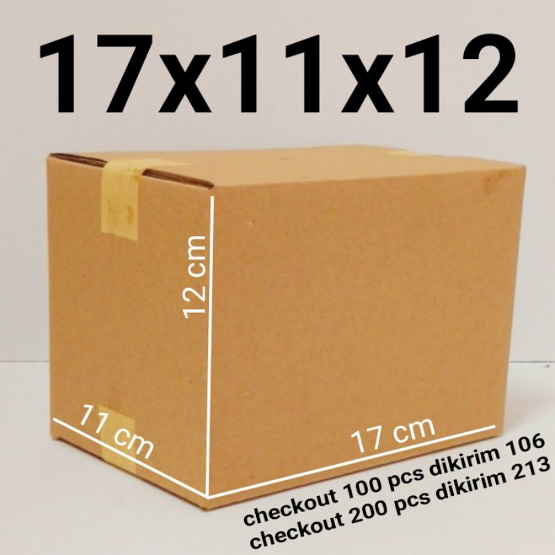 

Kardus Packing Karton Box Polos Ukuran 17x11x12