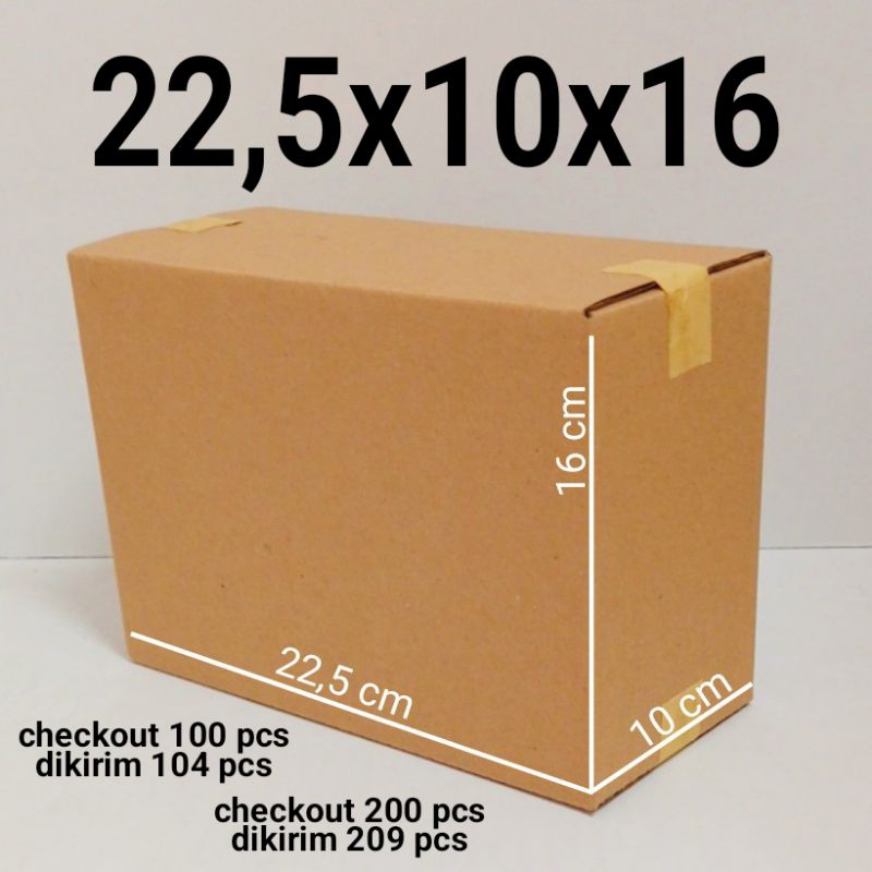 

Kardus Packing Polos Karton Box Kemasan Ukuran 22x10x16