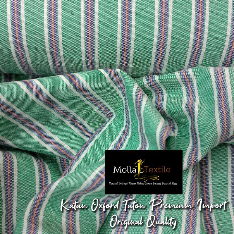 Kain Katun Oxford Tuton Premium Import Motif Salur