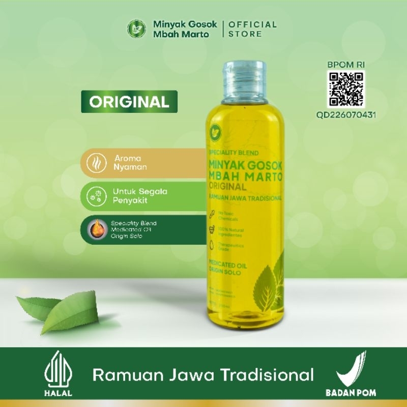 Minyak Mbah Marto Solo Original 250ml Kemasan Baru Ramuan Jawa Tradisional