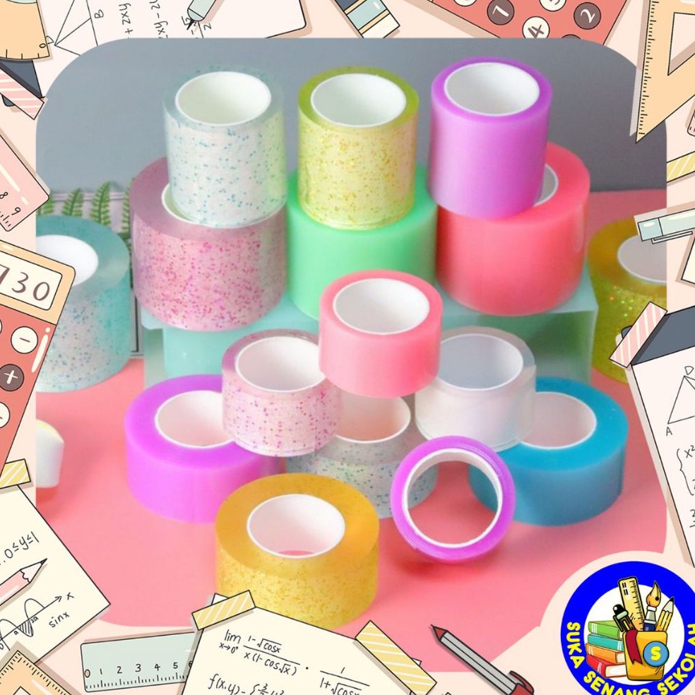 

Larismanis 3 Meter Roll Sticky Ball Tape Double Tape Colourful High Sticky AT143
