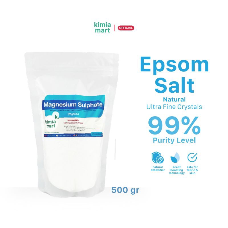 

Epsom salt - pure natural epsom salt/garam inggris/garam berendam/bahan detergent 500gr