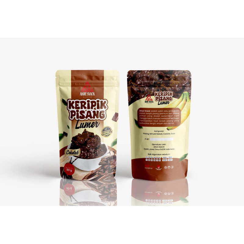 

KERIPIK PISANG LUMER BY AKUE SNACK [80 gram] RASA COKLAT