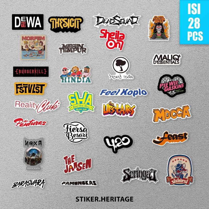 

28pcs Stiker Sticker Lokal Stiker hp Stiker Laptop Stiker Helm Stiker Motor Stiker Variasi Stiker Brand Lokal Stiker Murah Stiker Pack
